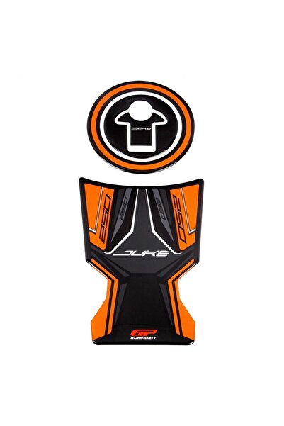 GP KOMPOZİT TANK PAD KTM DUKE 250 2017-2022 SİYAH-TURUNCU