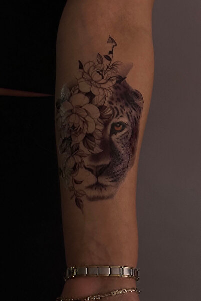 TAKIŞTIR Geçici Kaplan Figürlü Büyük Boy Dövme Tattoo