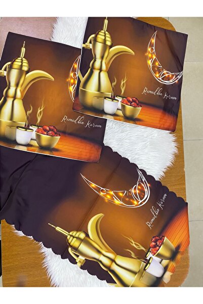 skycott Ramazan süslemeleri 2 Yastık Kılıfı 1 runner masa örtüsü 3 parça Set ...