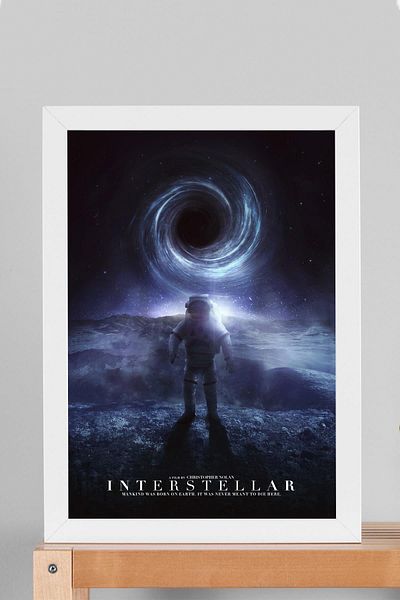Saturn Επιτραπέζιο με πλαίσιο Interstellar - Επιτραπέζια αφίσα ταινίας Interstellar