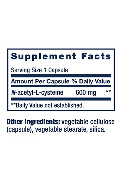 Life Extension N-Acetyl-L-Cysteine (NAC) 600mg, Antioxidant for Immune, Respiratory & Liver, 60 Capsules
