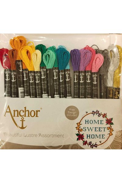 Anchor Marlitt 18Pcs Bright Muline Cross-Stitch Etamine Embroidery Floss Set