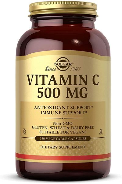 Solgar Vitamin C 500 mg, 250 Capsules - Antioxidant, Immune, Skin & Joint Support - Vegan, Non-GMO