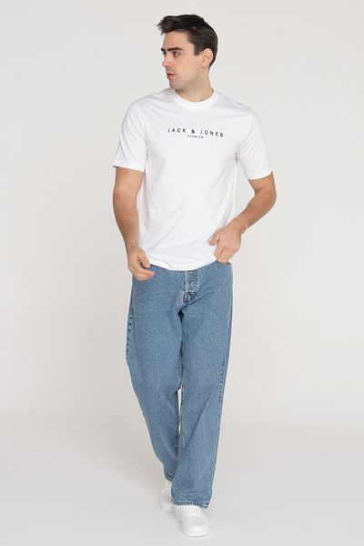 Jack & Jones Ανδρικό λευκό μπλουζάκι Jack Jones SS Tee - 12275186 -01
