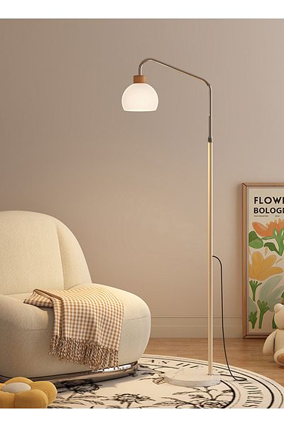 sharpdo LED French Retro Living Room Sofa Floor Lamp, 3-Color Variable Light Bulb, Foot Switch