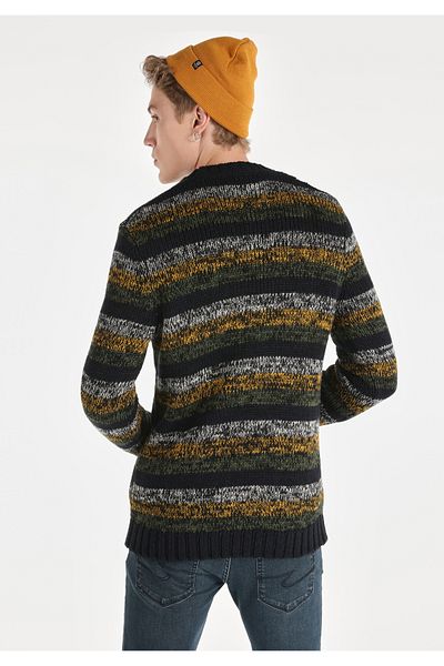 Colin's Pulover multicolor pentru bărbați, cu gât rotund, jacquard