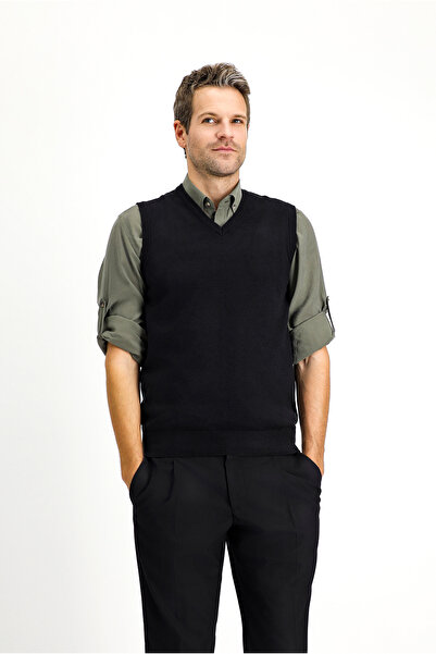 Kiğılı V-Neck Cotton Knitwear Sweater