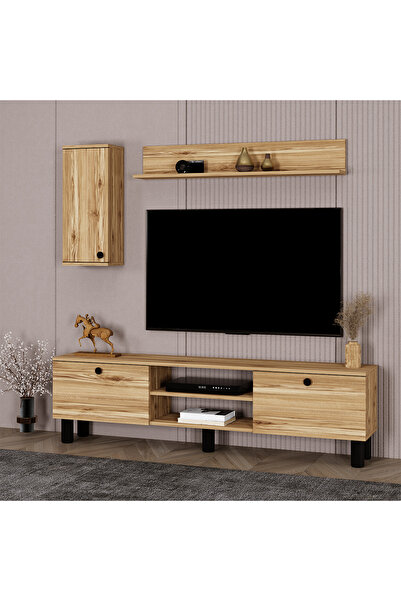 Kalender Dekor Şule Bohem Ayaklı Kapaklı Tv Ünitesi Tv Sehpası 180 cm.