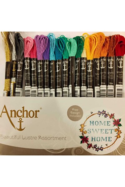 Anchor Marlitt 18Pcs Bright Muline Cross-Stitch Etamine Embroidery Floss Set