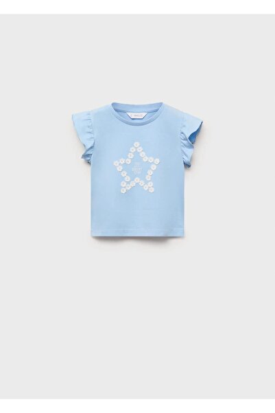 MANGO Baby T-Shirt mit Rüschen und Prägung