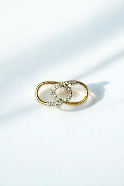 Trend aksesuar Taşlı Metal Sonsuzluk Figürlü Broş