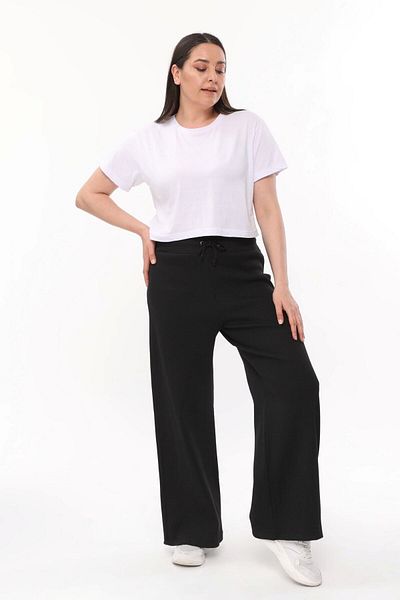 SYM Plus Size Wide Leg Stretchy Camisole Women's Trousers