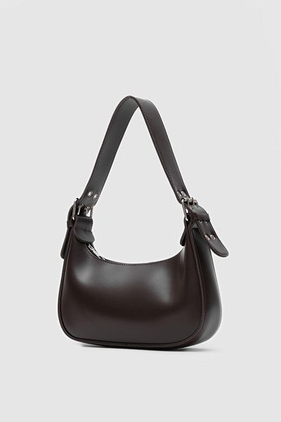 Shule Bags Τσάντα Muse Oval Baguette Bitter Brown
