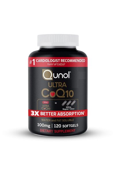 Qunol CoQ10 100mg Softgels, 3x Better Absorption, Heart Health & Energy, 120 Count (4 Month Supply)