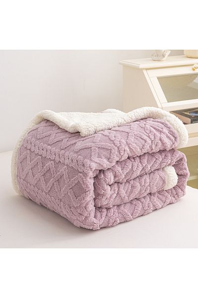 sharpdo Coral Flannel Thickened Lambswool Blanket Sofa Blanket 180*200CM