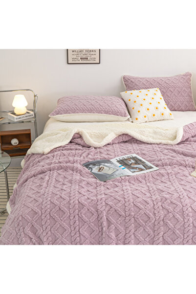 sharpdo Coral Flannel Thickened Lambswool Blanket Sofa Blanket 180*200CM