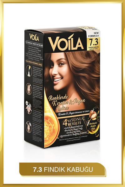 Voila Kadın Besleyici Keratin Kalıcı Fındık Kabuğu 7.3 Saç Boyası