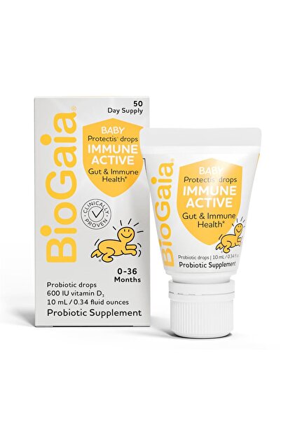BioGaia Immune Active Baby Probiotic + Vitamin D | 0-36M | دعم الجهاز الهضمي ...
