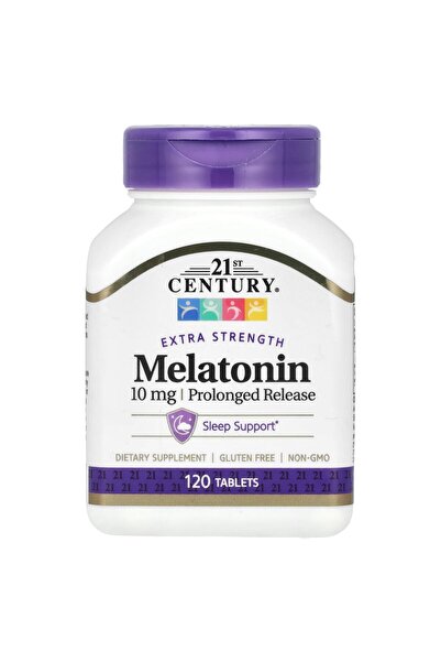 21st Century ميلاتونين 10 مجم ممتد المفعول، 120 قرصًا