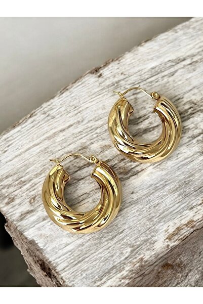 neslyaccessories Paslanmaz Çelik Halka Küpe (3cm)