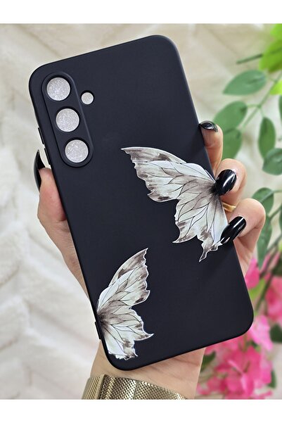 Magic Ring حافظة هاتف سامسونج جالاكسي A55 متوافقة مع الفراشة المطبوعة باللون ...