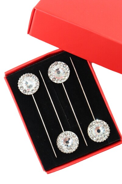 NUMETAL 4-компонентна овална брошка за шал в цвят екрю. Брошка за шал. Брошка...