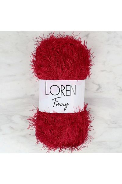 Evvel AVM Loren Furry Σκούρο Κόκκινο Πλεκτό Σχοινί - Rf024 - 34052