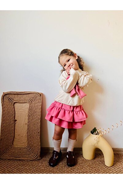 Bisahane Girl's Bow Skirt Set