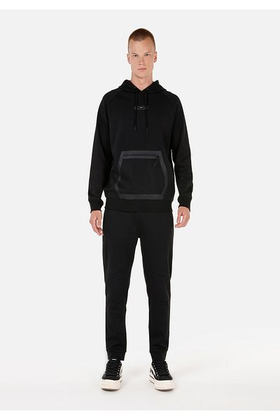 Colin's Regular Fit Mid Waist Straight Men's Black Sweatpants