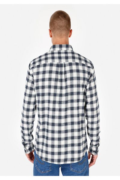 Colin's Мъжка риза с дълъг ръкав Slim Fit с класическа яка на каре, тъмносиня