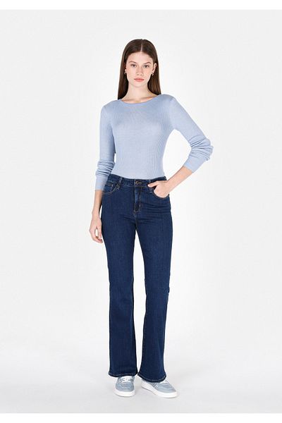 Colin's 791 Pantaloni de damă Monica Regular Fit cu talie medie Bootcut, albastru închis