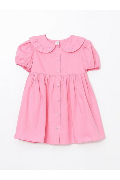 LC Waikiki Κοριτσίστικο φόρεμα LCW Kids Baby Collar Poplin