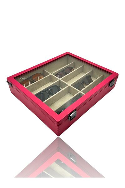 Dijital Çarşı Diji 10'Lu Glasses Box Τσάντα γυαλιών ροζ
