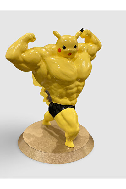 3DLAYERCRAFT Kaslı Sporcu Pokemon Pikachu Figür 16 cm