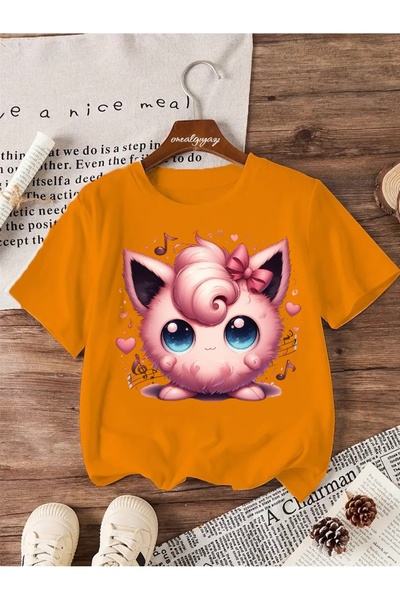 H&GHAMLEGİYİM تي شيرت Jiggly Puff مطبوع للأطفال مقاس كبير