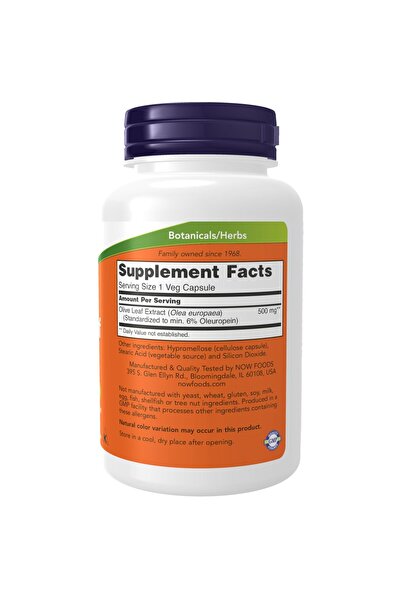 Now Foods Supplements, Olive Leaf Extract 500 mg, Free Radical Scavenger*, 120 Veg Capsules