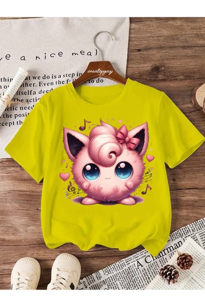 H&GHAMLEGİYİM تي شيرت Jiggly Puff مطبوع للأطفال مقاس كبير