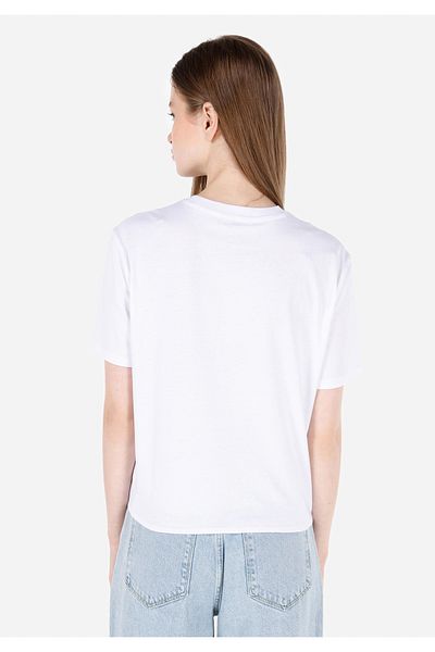 Colin's Tricou alb de damă cu mânecă scurtă