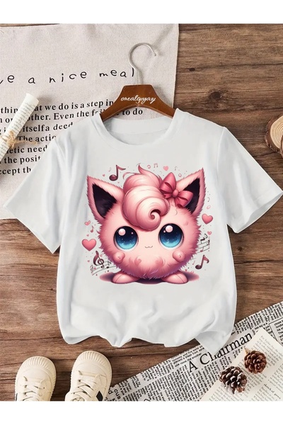 H&GHAMLEGİYİM تي شيرت Jiggly Puff مطبوع للأطفال مقاس كبير