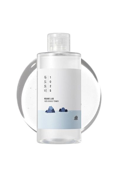 Round Lab 1025 Dokdo Toner 6.76 Fl Oz, Oil Control, Sebum Reduction, Gentle Exfoliating, Korean Skin Care
