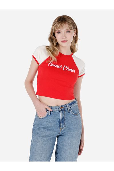 Colin's Red Women's T-Shirt - Sleeves