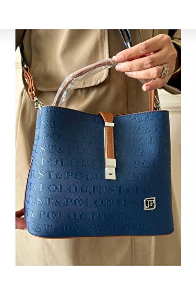 Just Polo Justpolo Women's Black Monogram Printed Bag Wallet Combination Tyct...