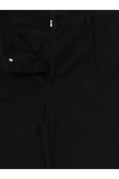 LC Waikiki Lcw Kids Black Girl's Pants with Adjustable Elastic Waist