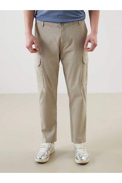 LC Waikiki Ανδρικό παντελόνι XSIDE Beige Standard Fit Gabardine