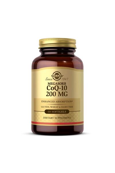 Solgar CoQ-10 200 mg, 60 Softgels - Heart & Brain Support - Gluten & Dairy Free