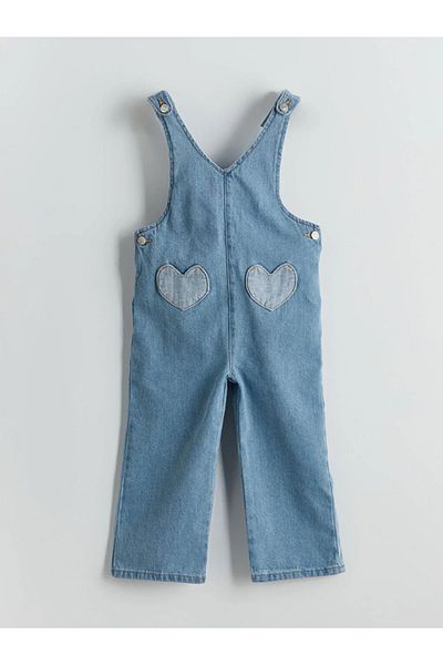 LC Waikiki Salopetă LCW Kids Indigo pentru fete cu decolteu în V T T