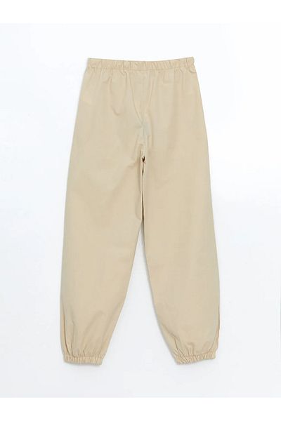 LC Waikiki Lcw Eco Beige Girl's Jogger Pants with Elastic Waist