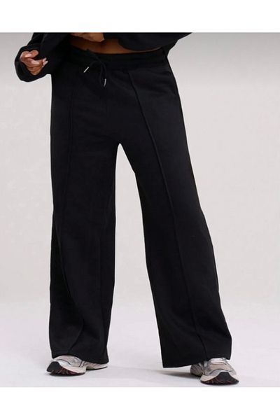 LACKH Black Wide Leg Cimali Tracking Pants