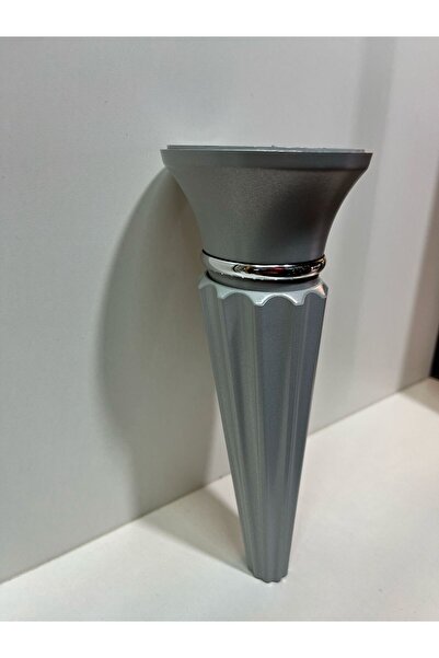 Taşkın Aksesuar Picior din plastic dur Oscar, 19 cm, gri, dulap pentru scaune, noptiera, comoda, unitate TV modernă, picior pentru mobilier, pouf