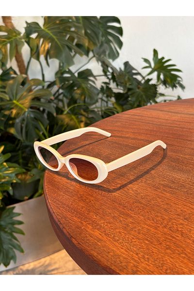funeyes Nude Gradient Cat Eye Retro Cream Popular Color Sunglasses